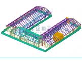 頂樓增建工程 中亞鐵工廠 鐵皮屋 鐵皮屋加蓋 Tekla Structures3D