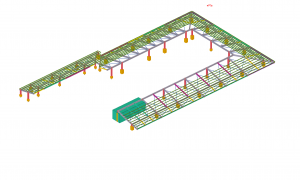 中亞鐵工廠 Tekla Structures 3D 遮雨棚 雨遮 鋼構工程 